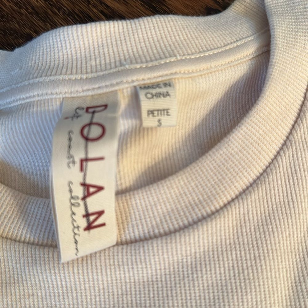 Anthropologie DOLAN Puff-Sleeve Top size small Crème - Picture 6 of 7